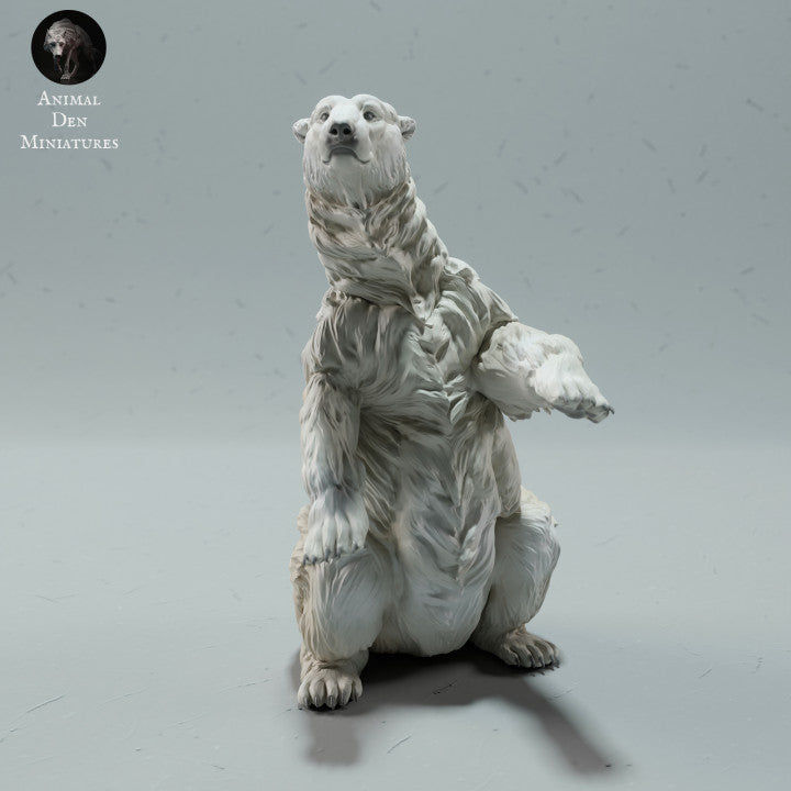 Productfoto dierenfiguur Animal Den Miniatures 0: Arctische dierenfiguur: ijsbeer - zittend (23_01_15)