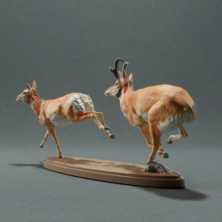 Productfoto dierenfiguur Animal Den Miniatures 3: wilddierenfiguur: gaffelbok - in galop (22_10_10)