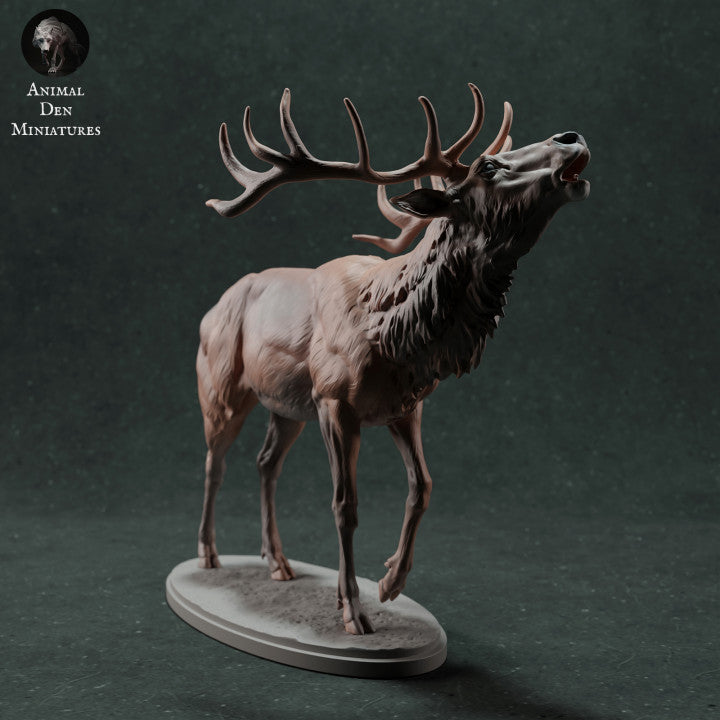 Productfoto dierenfiguur Animal Den Miniatures 0: wilddierfiguur: edelhert - burlend (22_11_11)