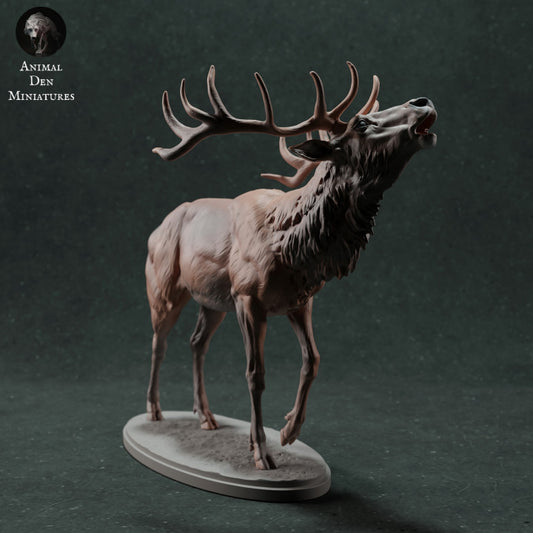 Productfoto dierenfiguur Animal Den Miniatures 0: wilddierfiguur: edelhert - burlend (22_11_11)