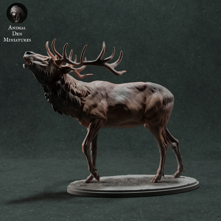 Productfoto dierenfiguur Animal Den Miniatures 3: wilddierenfiguur: edelhert - burlend (22_11_11)