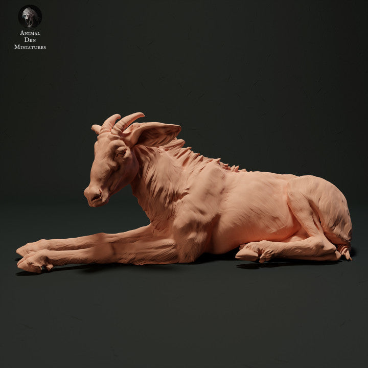 Productfoto dierenfiguur Animal Den Miniatures 0: Wilddierenfiguur: Sumatra-serow - liggend (23_05_05)