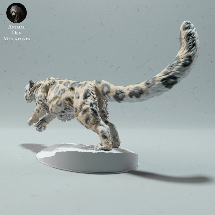 Productfoto dierenfiguur Animal Den Miniatures 3: wild dierfiguur: sneeuwluipaard - lopend (22_12_11)