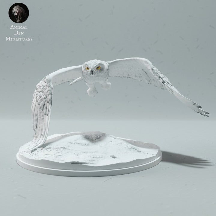 Productfoto dierenfiguur Animal Den Miniatures 0: bosdierfiguur: sneeuwuil (23_01_07)
