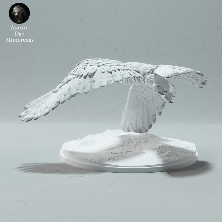 Productfoto dierenfiguur Animal Den Miniatures 2: bosdier dierenfiguur: sneeuwuil (23_01_07)