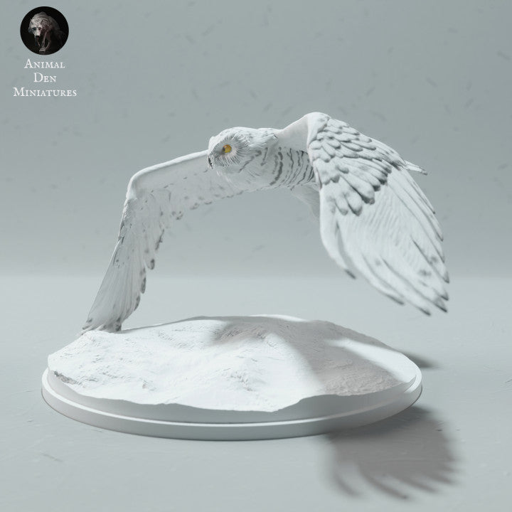 Productfoto dierenfiguur Animal Den Miniatures 3: bosdierfiguur: sneeuwuil (23_01_07)