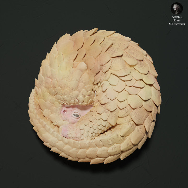 Productfoto dierenfiguur Animal Den Miniatures 0: Wilddierfiguur: Maleis schubdier - opgerold (23_05_09)