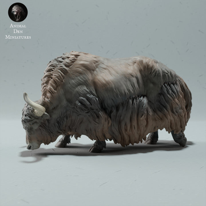 Productfoto dierenfiguur Animal Den Miniatures 0: Wilde dierenfiguur: Himalaya-wilde yak - grazend (23_01_10)