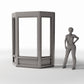 Diorama Modellbau Produktfoto 1: Diorama Gebäude: Barfassade mit drei Fensteröffnungen (Ref. 722D)