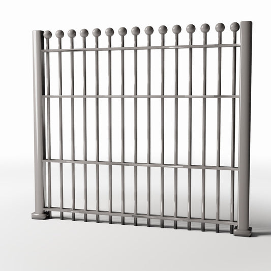 Productfoto diorama en modelbouw 0: Dioramatuin: hoog metalen hekwerkpaneel type B (Ref. 728D)