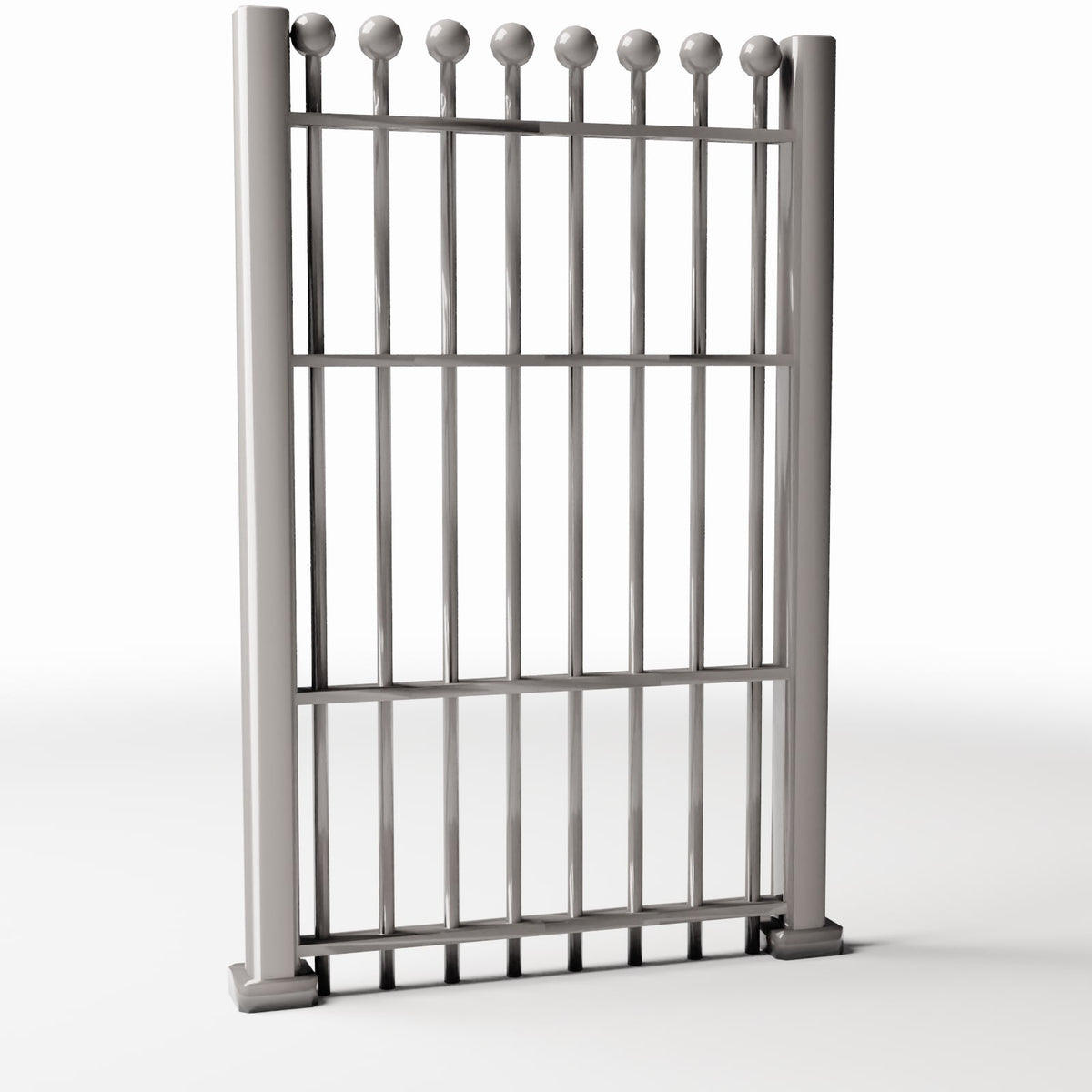 Productfoto diorama en modelbouw 3: Buitendiorama: hoge, smalle metalen omheining (Ref. 729D)