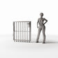 Productfoto diorama en modelbouw 1: Dioramatuin: laag spijlenhek (Ref. 730D)