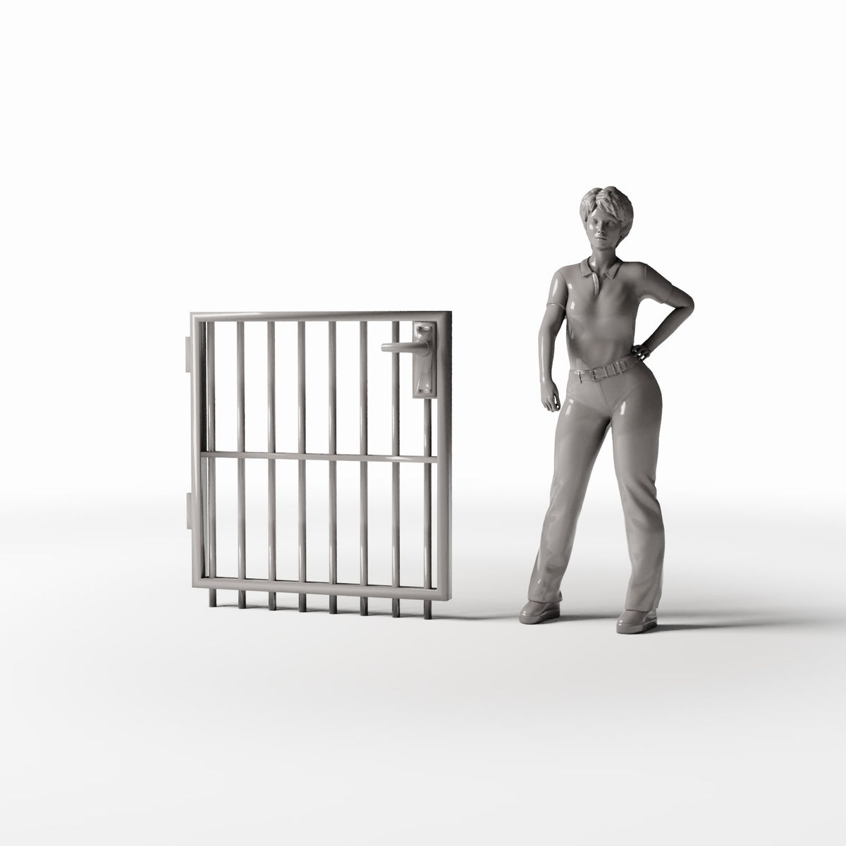 Productfoto diorama en modelbouw 1: Dioramatuin: laag spijlenhek (Ref. 730D)