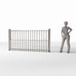 Productfoto diorama en modelbouw 1: Buitendiorama: lage metalen railing (Ref. 733D)
