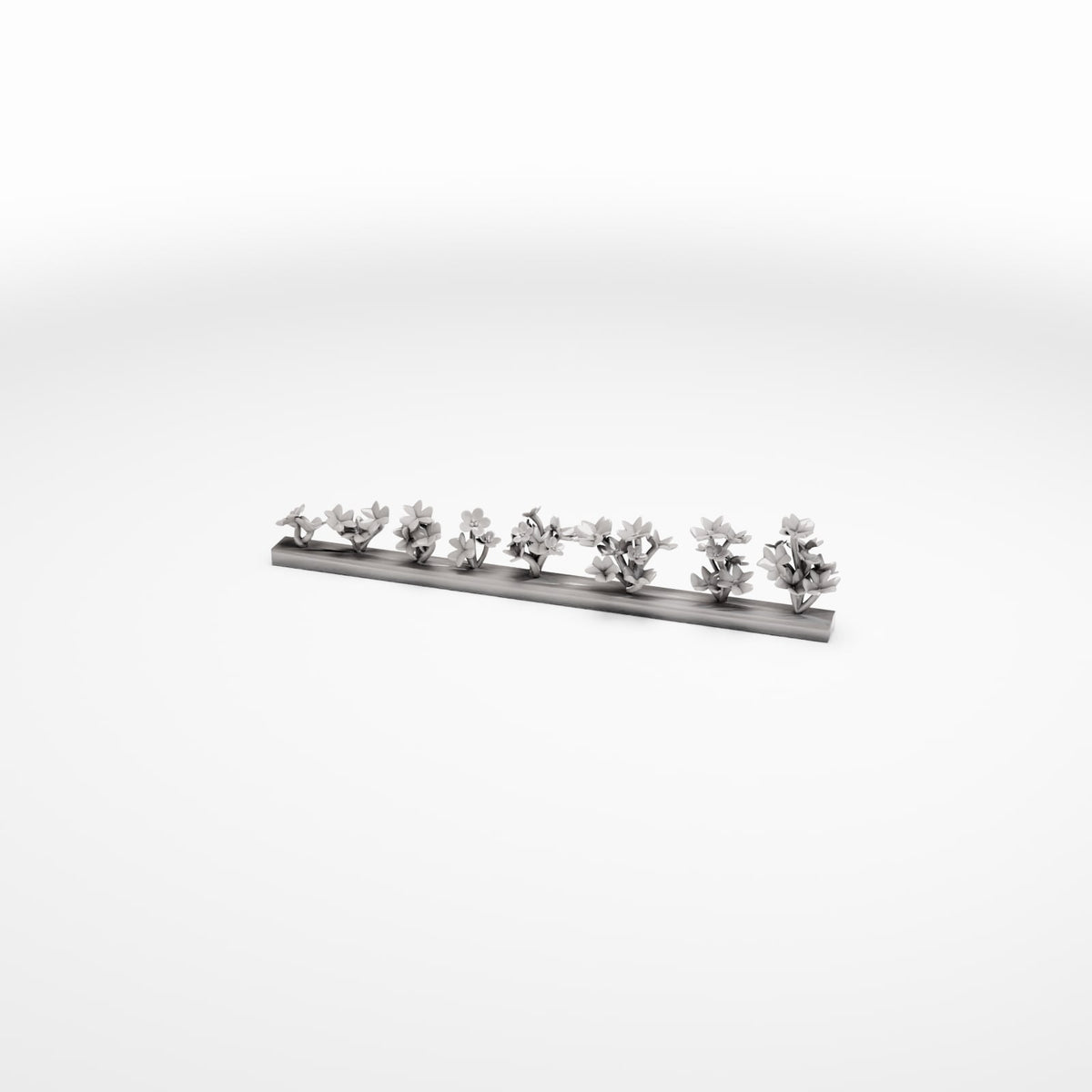 Productfoto diorama en modelbouw 0: Dioramaplanten: bloemenborder met bloeiende planten (Ref. 745D)