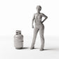 Productfoto diorama en modelbouw 1: Dioramawerkplaats: gasfles met beschermkraag (Ref. 768D)