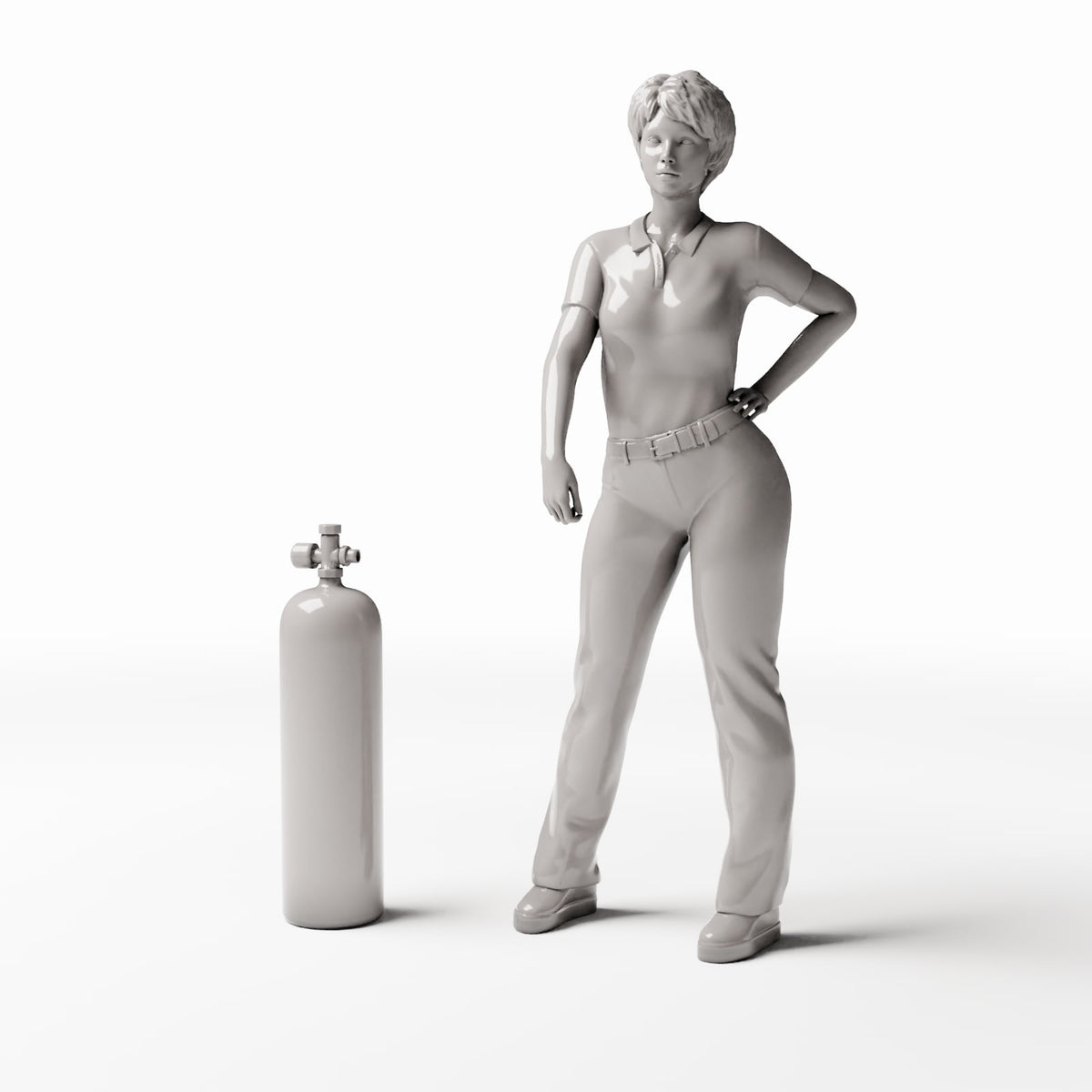 Productfoto diorama en modelbouw 1: Dioramawerkplaats: gasfles met afsluiterblok (Ref. 771D)