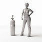 Productfoto diorama en modelbouw 1: Diorama-accessoires: gasfles met ventiel (Ref. 772D)