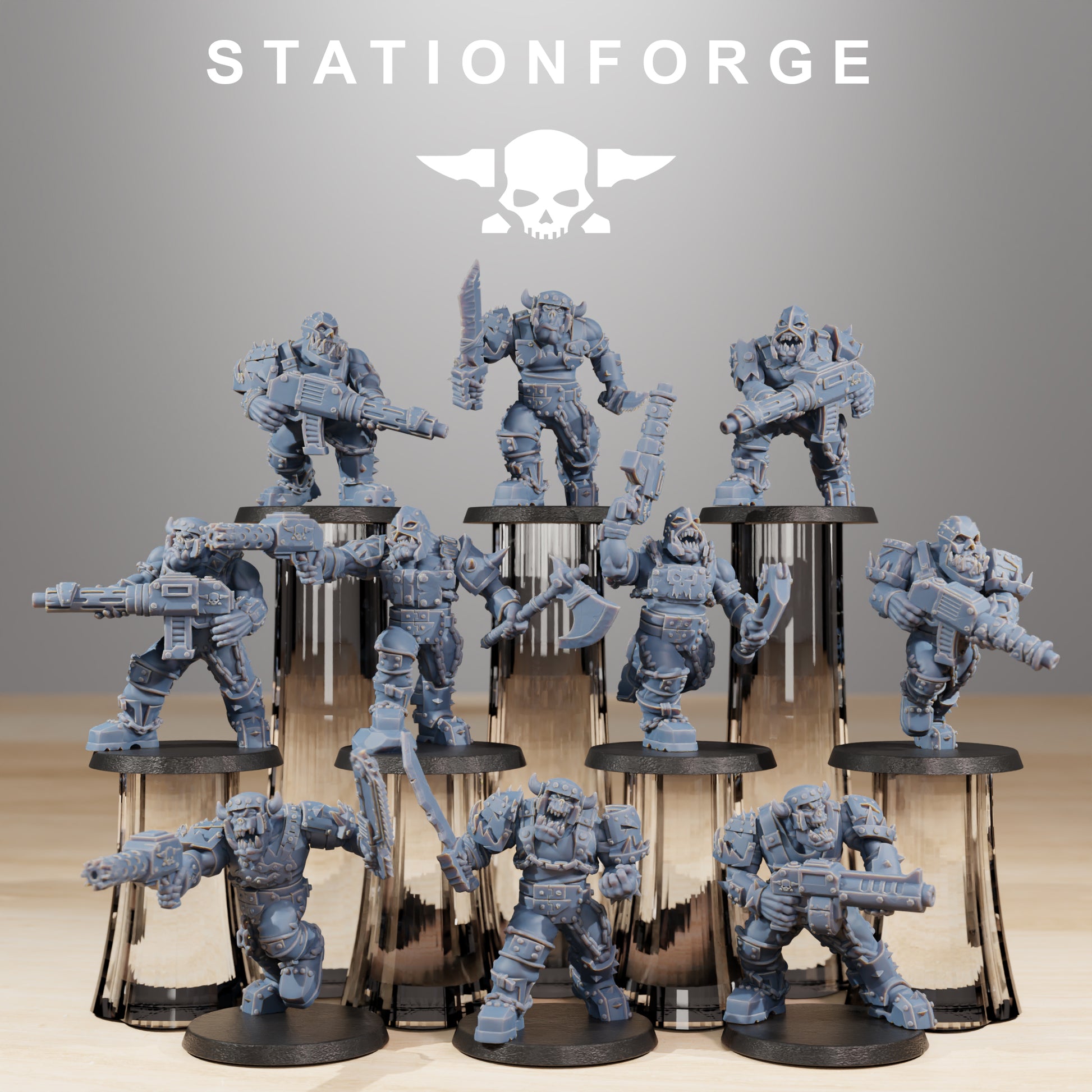 Productfoto Tabletop 28mm The Printing Goes Ever On (TPGEO) 0: Orkaz Berserkers