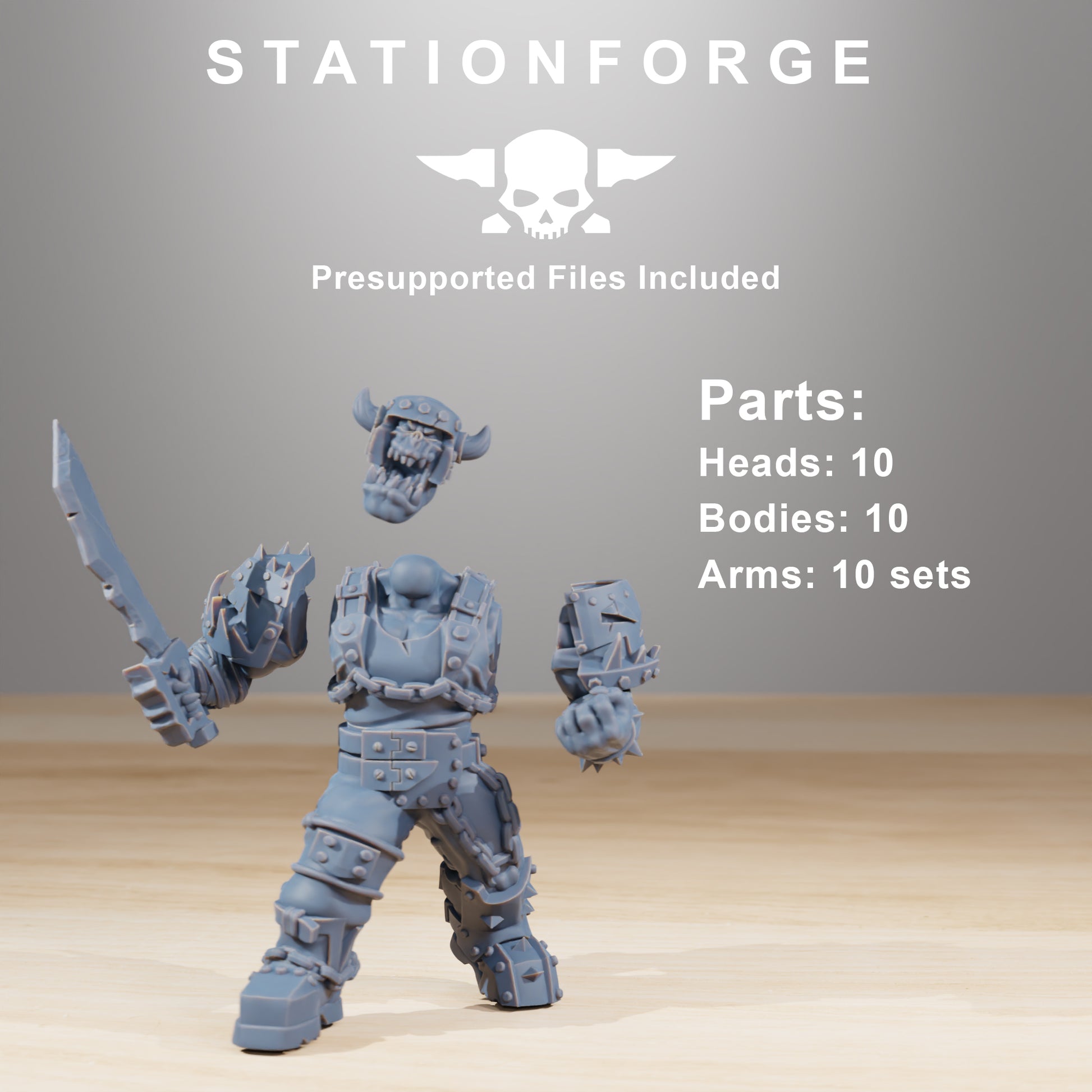 Productfoto Tabletop 28mm The Printing Goes Ever On (TPGEO) 0: Orkaz Berserkers