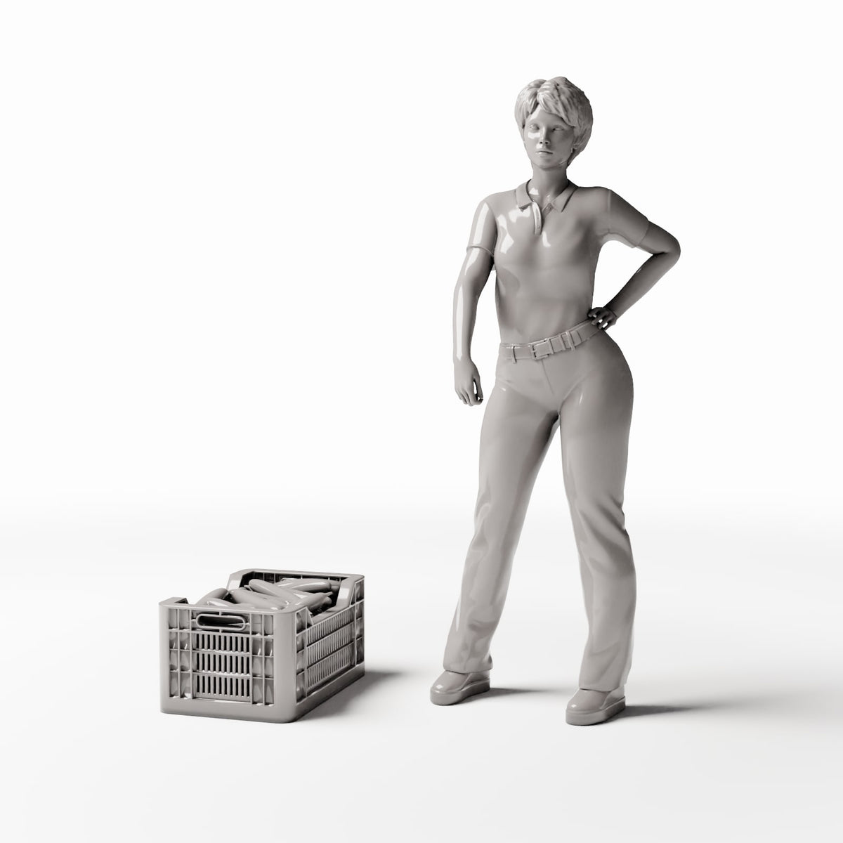 Diorama Modellbau Produktfoto 1: Diorama Markt: Marktbox mit Warenfächern (Ref. 825D)