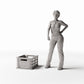 Productfoto diorama en modelbouw 1: Marktdiorama: marktkraam met uitstallingen (Ref. 826D)