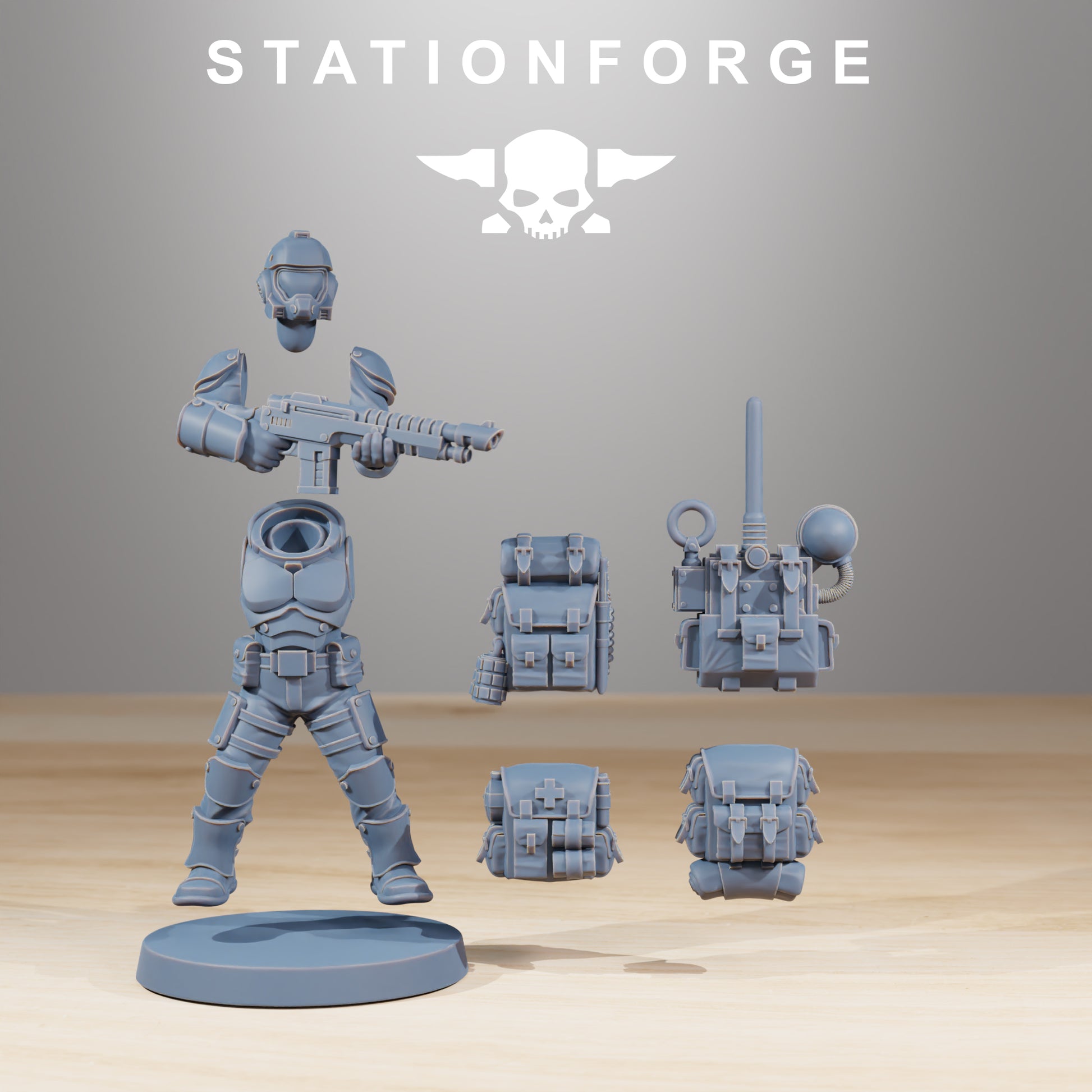 Productfoto Tabletop 28mm The Printing Goes Ever On (TPGEO) 0: Vaskar Infanterie Bouwkit