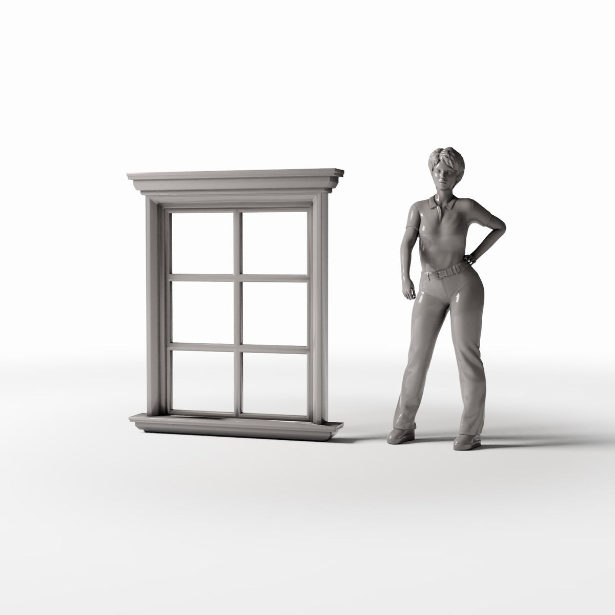 Productfoto diorama en modelbouw 1: Dioramagebouwen: neoklassiek roedenvenster (Ref. 865D)