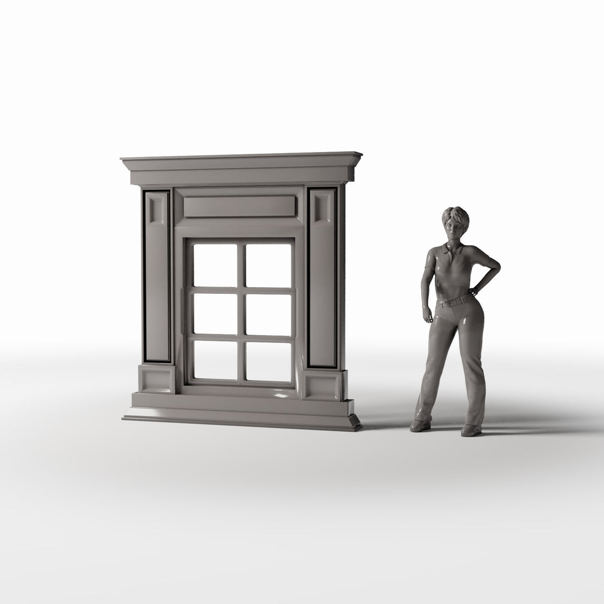 Productfoto diorama en modelbouw 1: Dioramagebouw: smal neoklassiek raam (Ref. 868D)