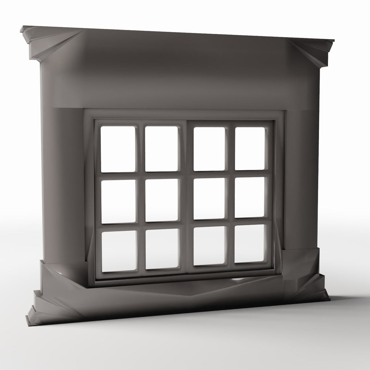 Productfoto diorama en modelbouw 3: Dioramagebouw: neoklassiek raam met pilasters (Ref. 869D)