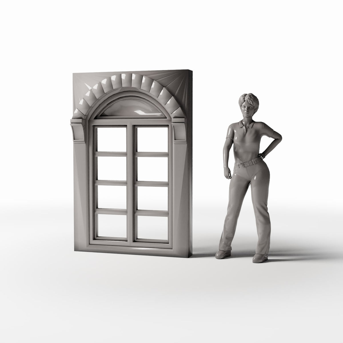 Productfoto diorama en modelbouw 1: Dioramagebouwen: neoklassiek roedenvenster (Ref. 873D)