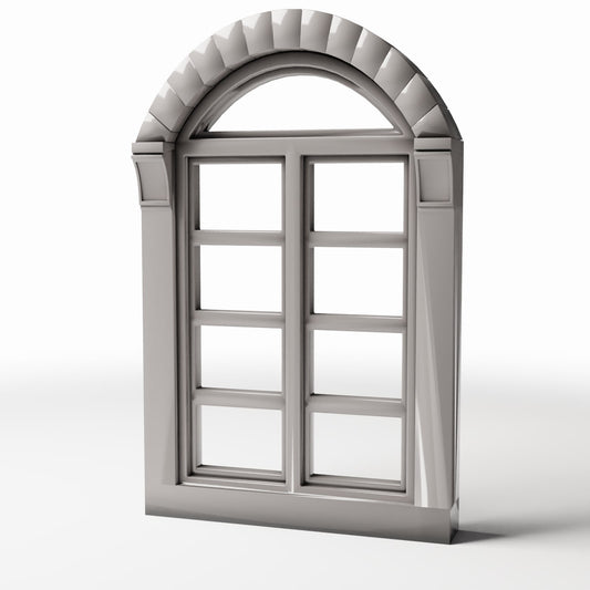 Productfoto diorama en modelbouw 0: Diorama-architectuur: neoklassiek raam met halfrond bovenlicht (Ref. 874D)