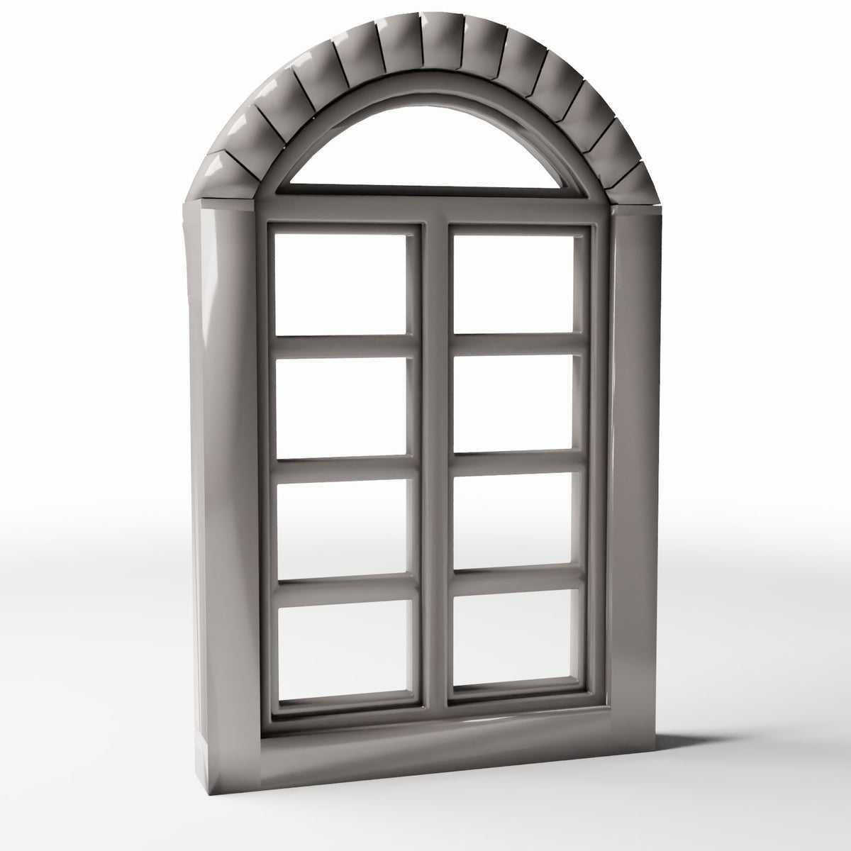Productfoto diorama en modelbouw 3: Diorama-architectuur: neoklassiek raam met halfrond bovenlicht (Ref. 874D)