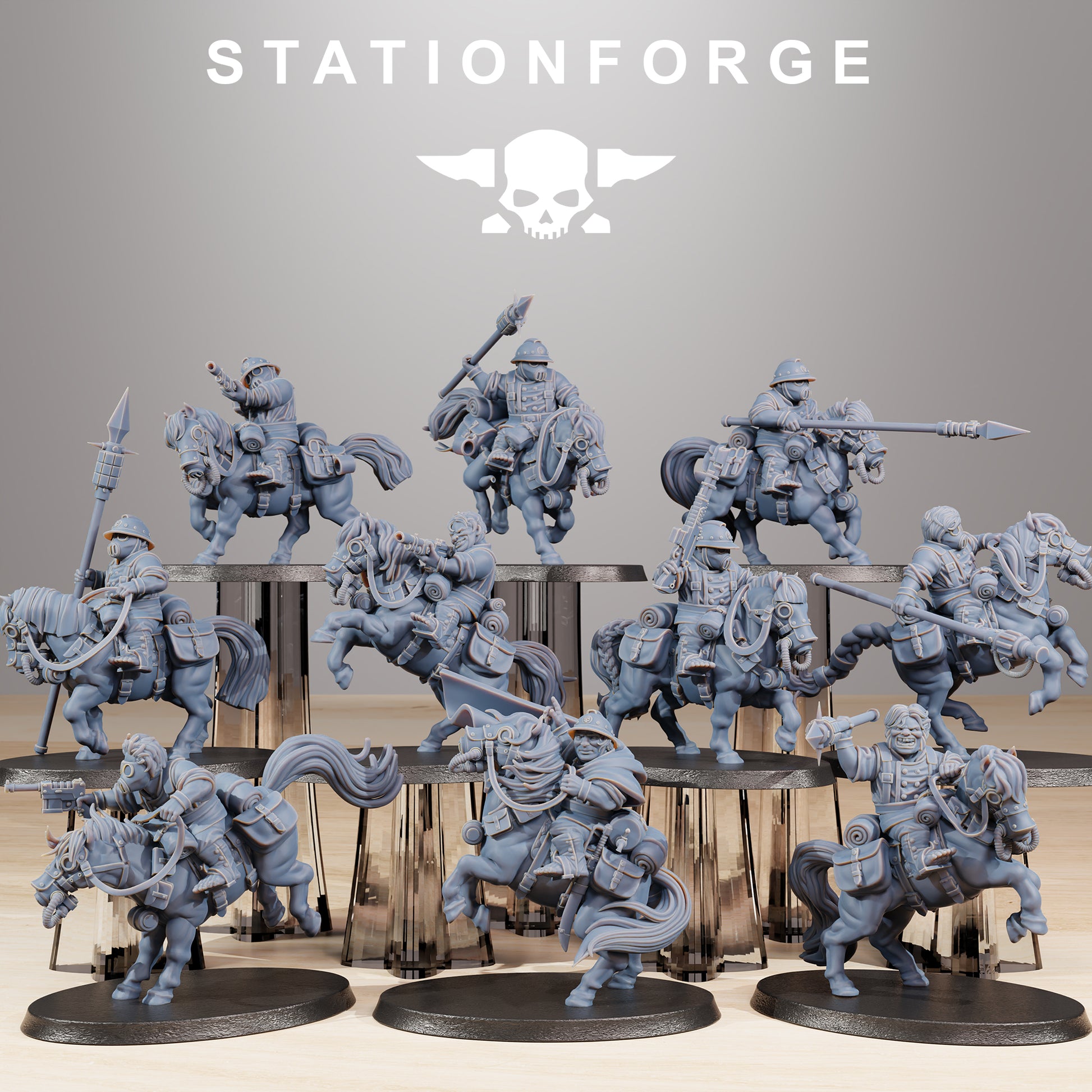 Productfoto Tabletop 28mm The Printing Goes Ever On (TPGEO) 0: GrimGuard Pony Cavalerie
