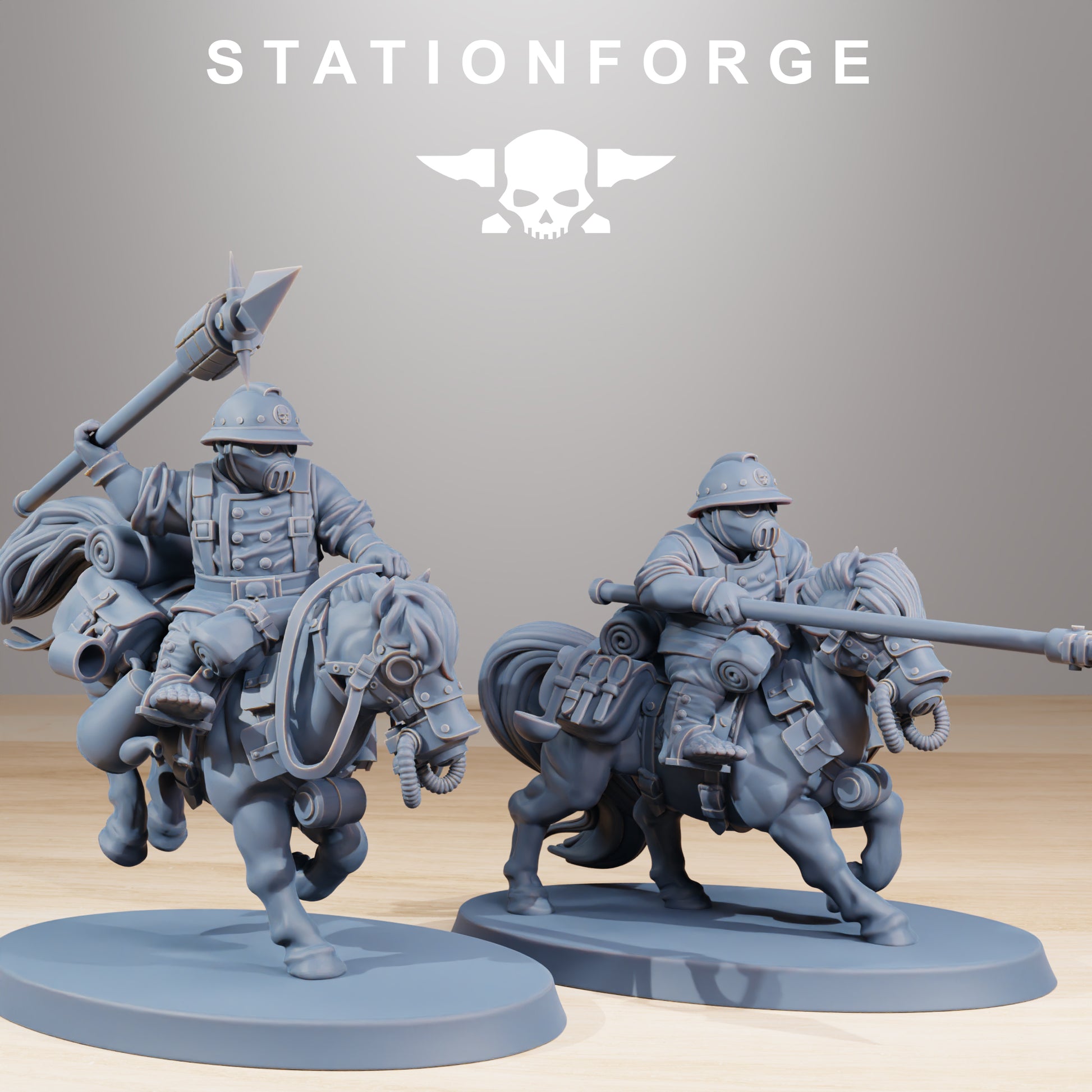 Productfoto Tabletop 28mm The Printing Goes Ever On (TPGEO) 0: GrimGuard Pony Cavalerie