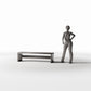 Productfoto diorama en modelbouw 1: Diorama Park en buitenruimte: parkbank zonder rugleuning (Ref. 883D)