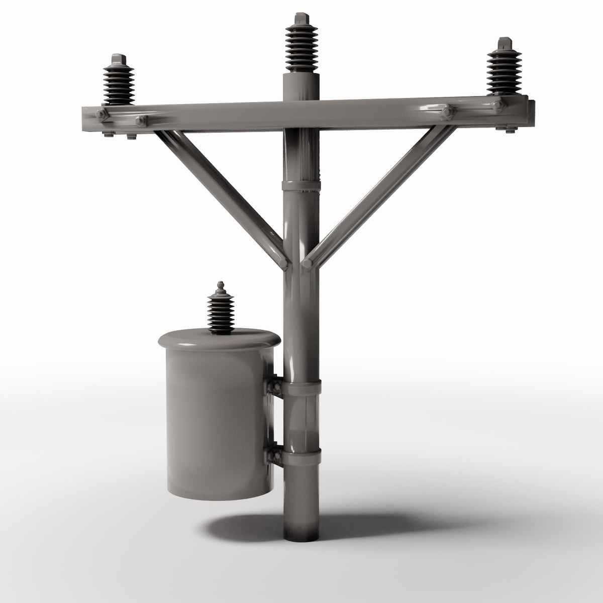 Productfoto diorama en modelbouw 0: Dioramainfrastructuur: betonnen mast met transformator (Ref. 909D)
