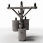 Productfoto diorama en modelbouw 0: Dioramainfrastructuur: betonnen elektriciteitsmast met drie transformatoren (Ref. 910D)
