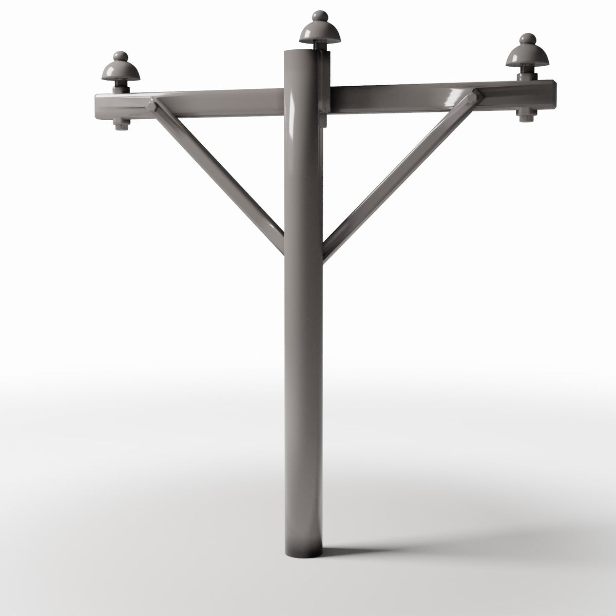Productfoto diorama en modelbouw 0: Diorama-infrastructuur: betonnen elektriciteitsmast met 3 isolatoren (Ref. 921D)