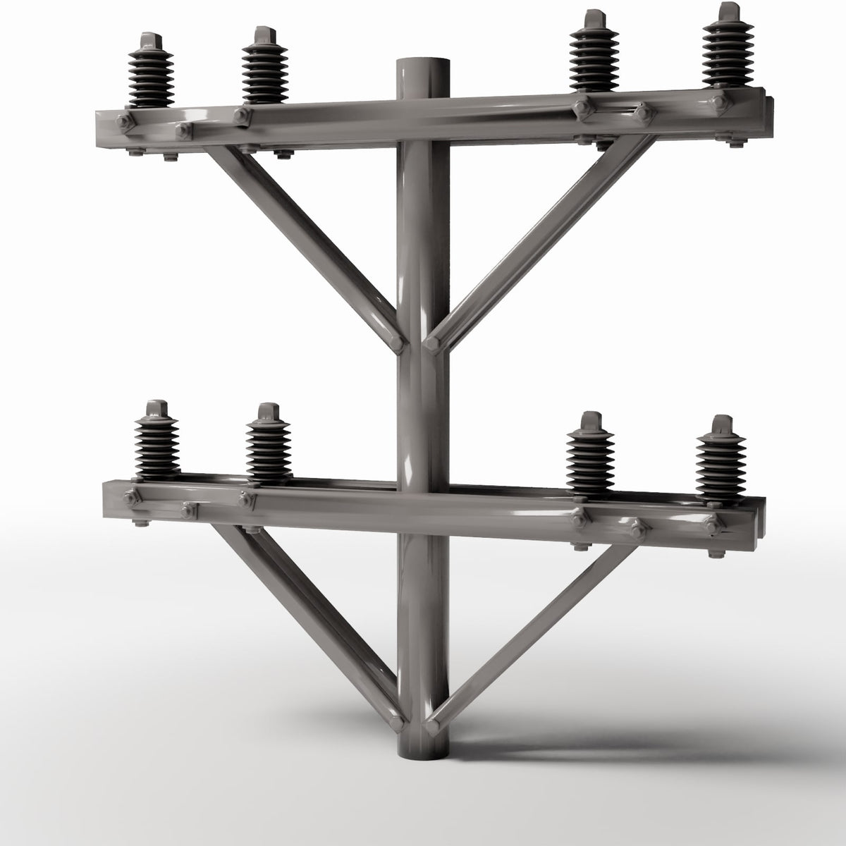 Productfoto diorama en modelbouw 0: Diorama-infrastructuur: Betonnen elektriciteitsmast met 8 isolatoren (Ref. 924D)