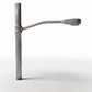 Productfoto diorama en modelbouw 0: Dioramastraat: straatlantaarn met ronde betonnen mast (Ref. 925D)