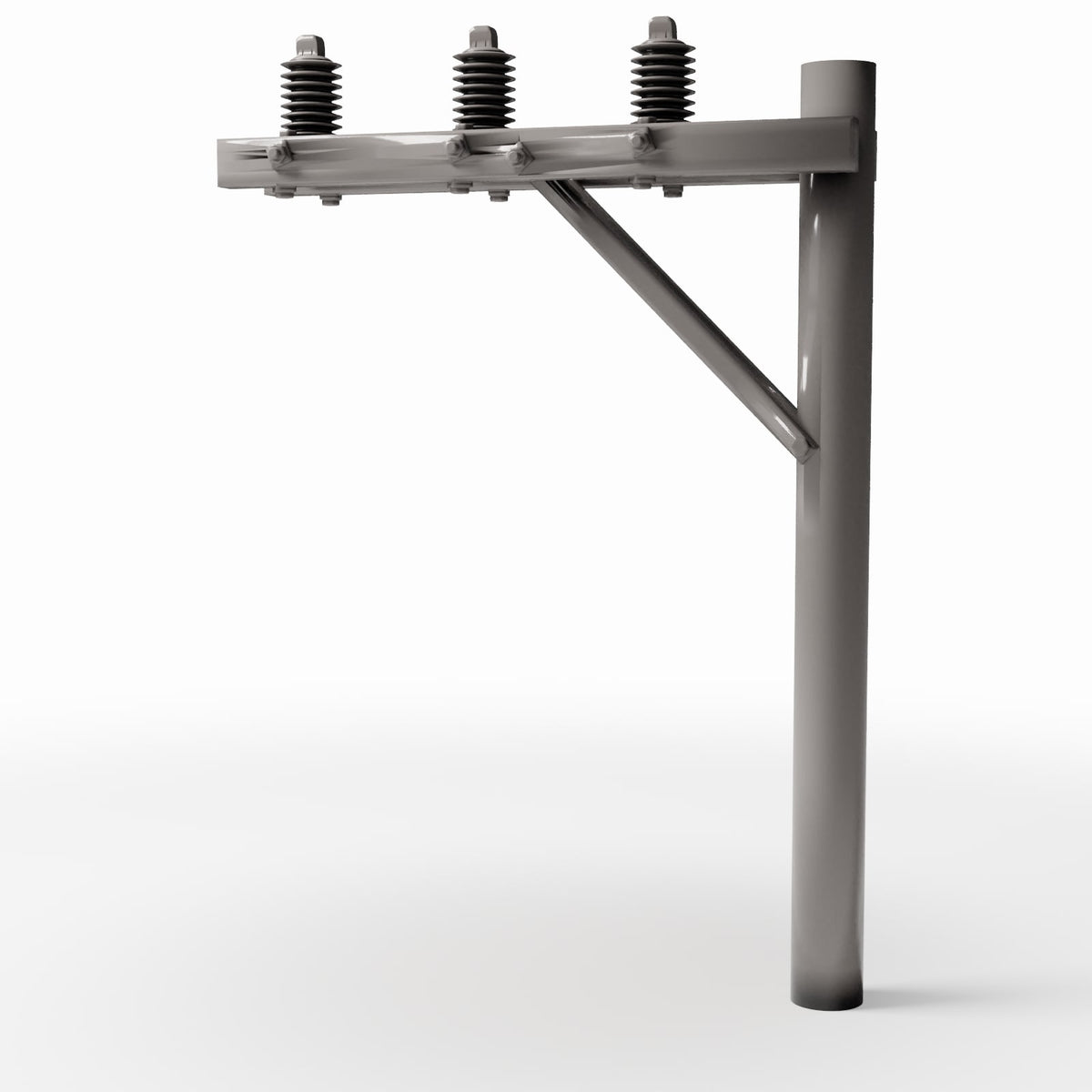 Productfoto diorama en modelbouw 0: Diorama-infrastructuur: elektriciteitsmast met 3 isolatoren (Ref. 933D)