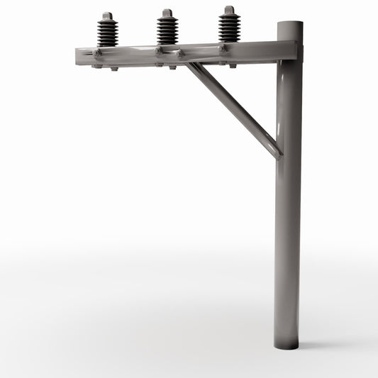 Productfoto diorama en modelbouw 0: Diorama-infrastructuur: elektriciteitsmast met 3 isolatoren (Ref. 933D)
