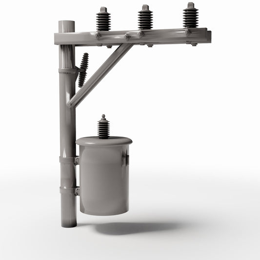 Productfoto diorama en modelbouw 0: Dioramainfrastructuur: betonnen elektriciteitsmast met transformator (Ref. 934D)