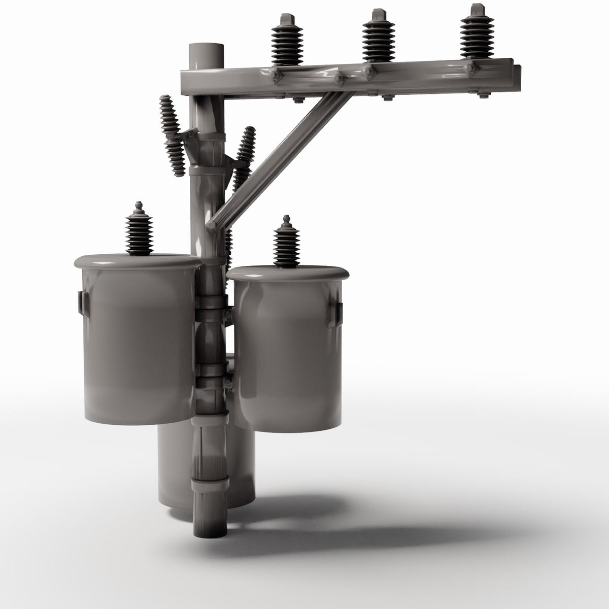 Productfoto diorama en modelbouw 0: Diorama-infrastructuur: elektriciteitsmast met drie transformatoren (Ref. 935D)