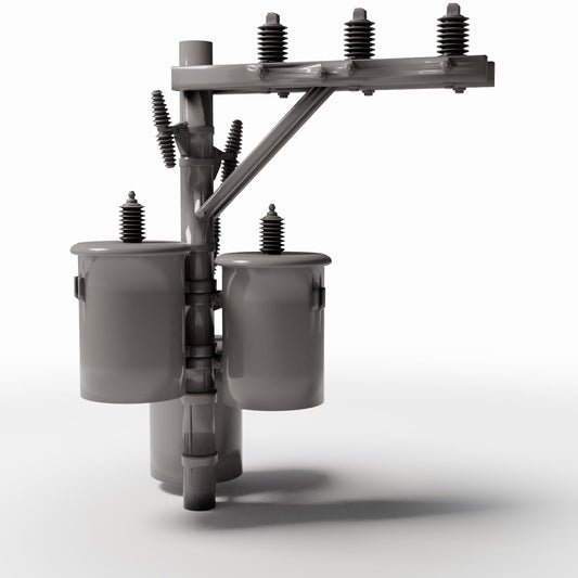 Productfoto diorama en modelbouw 0: Diorama-infrastructuur: elektriciteitsmast met drie transformatoren (Ref. 935D)