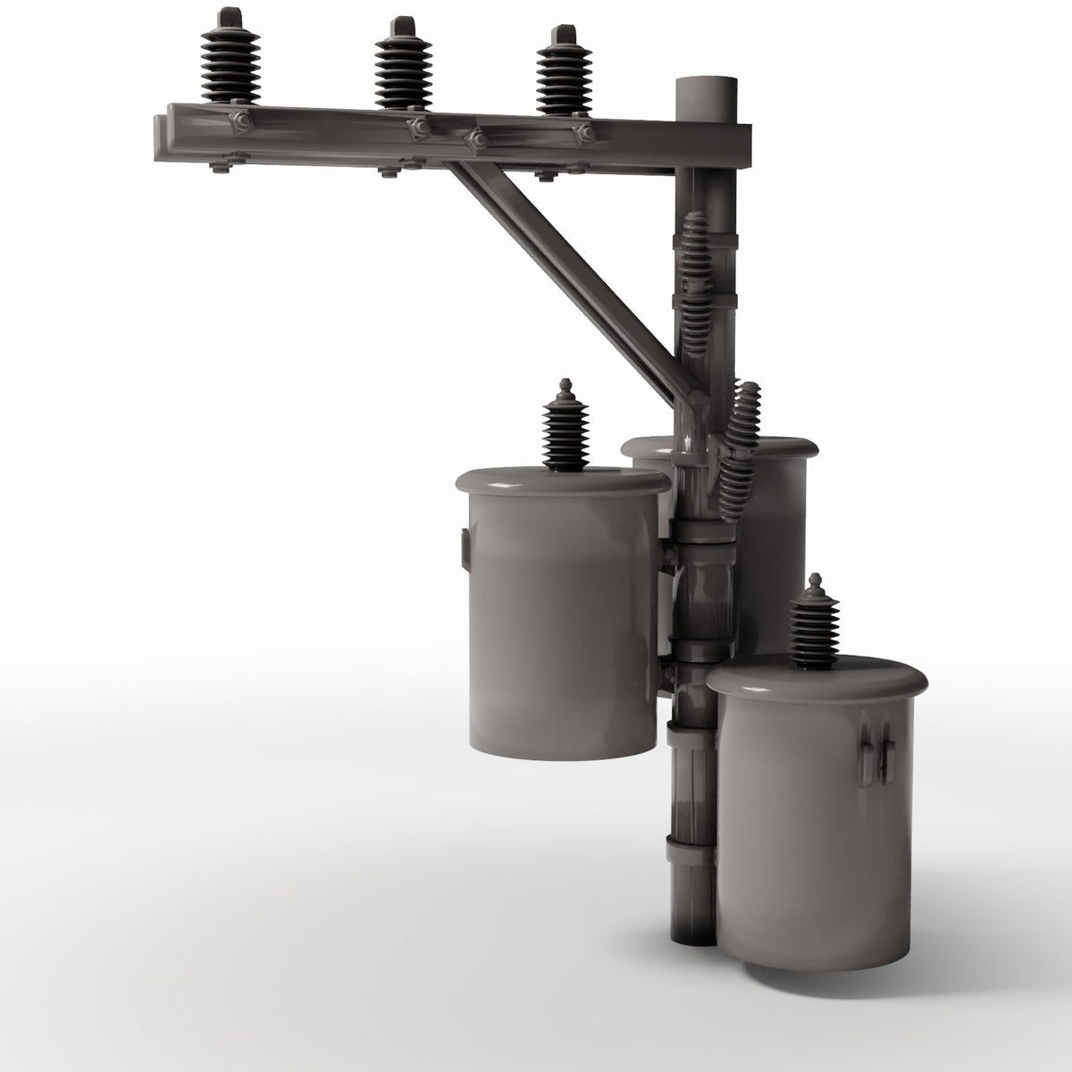 Productfoto diorama en modelbouw 3: Diorama-infrastructuur: elektriciteitsmast met drie transformatoren (Ref. 935D)