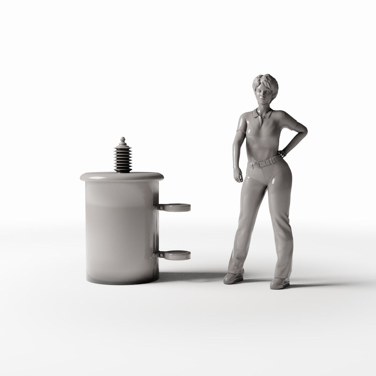 Productfoto diorama en modelbouw 1: Dioramainfrastructuur: paaltransformator met isolator (Ref. 938D)