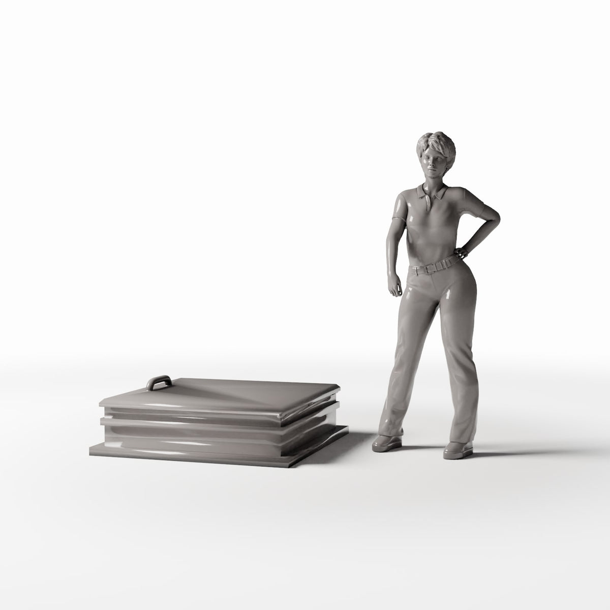Productfoto diorama en modelbouw 1: Dioramagebouw: dakluik met handgreep (Ref. 953D)