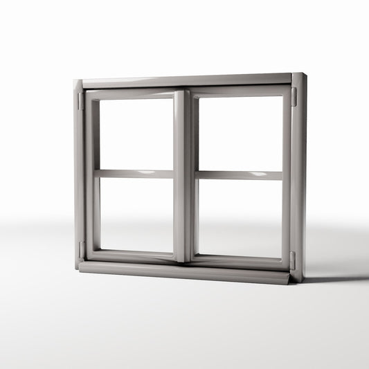 Productfoto diorama en modelbouw 0: Dioramagebouw: rustiek dubbel raam met vensterbank (Ref. 967D)